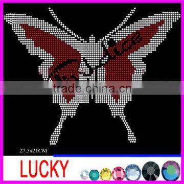 hot fix rhinestone motif butterfly pattern