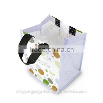 Foldable Non Woven Polypropylene CMYK Laminated Wine Bottle Bag,6 Bottle Wine Bag photo-5