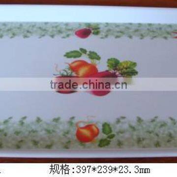 Melamine nice quality plastic rectangular serving tray