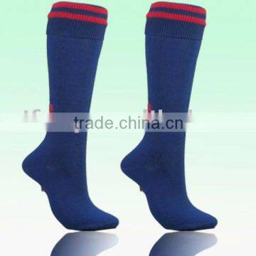 Navy blue nylon soccer stocking socks