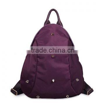 Fashion designer nylon backpack waterproof purple backpack bag