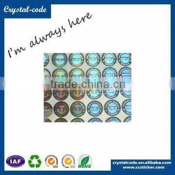 Laser easy damaged tamper proof hologram sticker