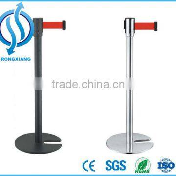 Metal Safety Control Crowd Management Mirror Polished Barrier Stanchion