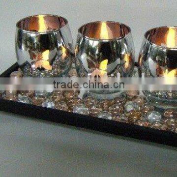 Metallic votive holder