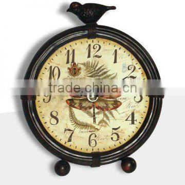 Decorative metal table clock with easel /Decorative metal table clock with easel/Decorative table top clock