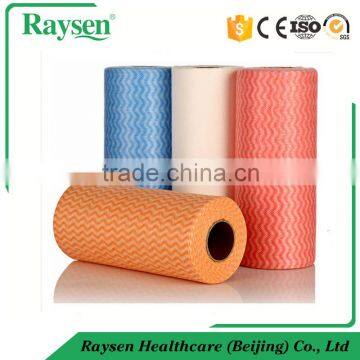 High quality super absorbent spunlace non woven cleaning wipes roll