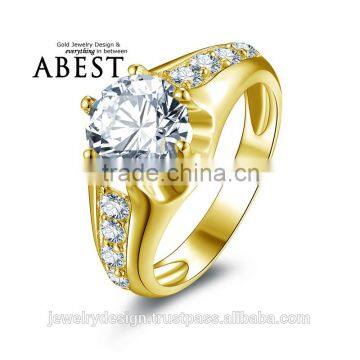 8.0mm Big Round 10K Gold Yellow Ring Sona nscd Simulated Diamond Ring Jewelry Ring New Wedding Engagement Rings For Women Gift