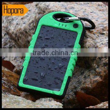 Silicone Rubber Waterproof Solar Mobile Charger Power Bank