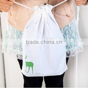 Promotional Logo Printed Cheap Polyester Drawstring Bag,waterproof Packaging Bags photo-4