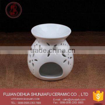 Home Decor Tea light Essential Oil Burner White Ceramic