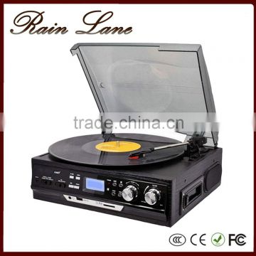 Rain Lane 3 Speed Turntable USB SD Slot Cassette Lp Mini Cassette Player