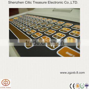 Conductive ink printing switch membrane keyboard washable