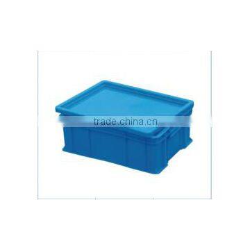 Cheap price solid stackable plastic turnover crate with lid