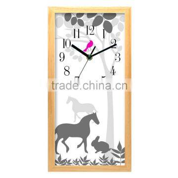 whole sale wood table clock sets for promotional office gifts T35-NA02B