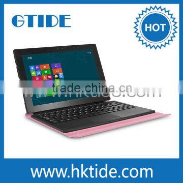 Foldable pink 10" tablet case keyboard with sensitive touchpad air mouse