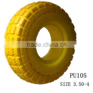 Inflate Tire Air Tire 4.10/3.50-4 Solid pu Foam Wheel photo-2