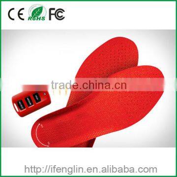 CE&RoHS approved rechargeable battery heated ski boot insole