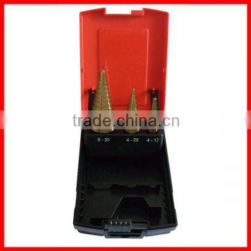 3pc HSS Step Drill Bit