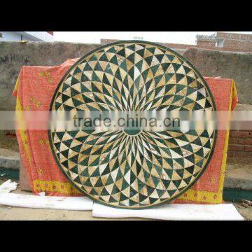 Marble Inlay Flooring , Marble Medallion , Stone Mosaic Medallion