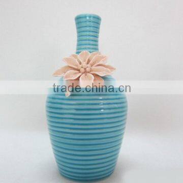 Blue Ceramic Handmade Flower Vase