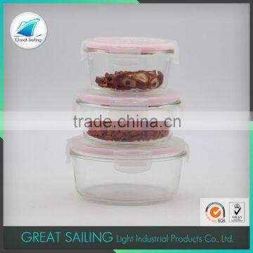 Home decor heat resistant glass fresh container set