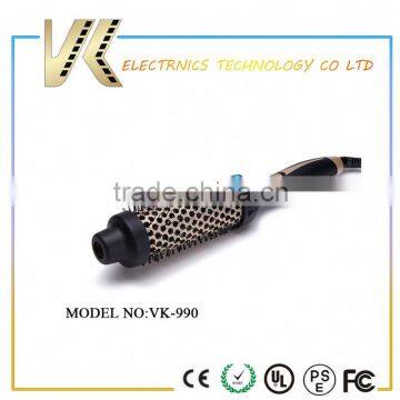 Professional customized hair brush ionic electric hair curling brush