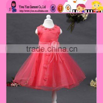 Korean Gauze Baby Girl Party Dress Red Dress Baby Girl Party Dress
