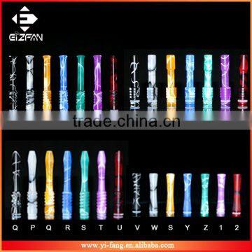 High quality acrylic long thin 510 drip tips from efan