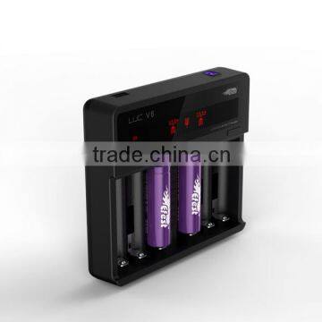 LCD LUC V6 6 Bay 18650 3.7v Rechargeable Battery Efest 6bay Charger Liioin 18650 26650 Battery Charger photo-2