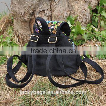 New Design Embroidery Backpack National Wind Backpack Wholesales Embroidery Canvas Shoulder Bag Backpack for Kids photo-2