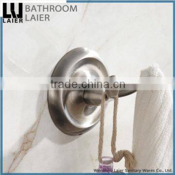 Fancy Decorative Zinc Alloy Brushed Nickel Bathroom Accessories Wall Mounted Robe Hook