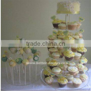 clear acrylic organic glass Cupcake Stand/ Cake Stand Party Display