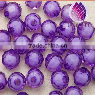 wholesale purple 12mm Bulk chunky acrylic faceted round ball beads