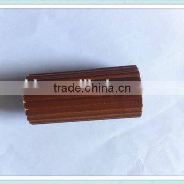 Hangzhou Baihong 35mm Round Wood Fluted Pole In Dark Walnut