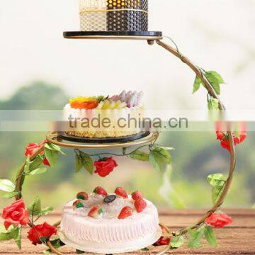 Flower Carriage Wedding Birthday/Wedding Cake Display Stand(B-0293)