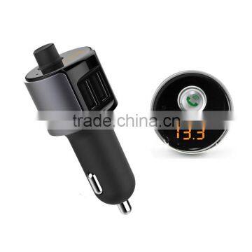 car bluetooth fm transmitter with dual USB Bluetooth car charger