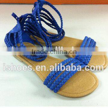 Women 2016 New Design Roman Styels Summer Solid Ankle Sandals