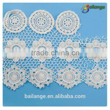 New fashion high quality white george lace for dress decorative 2014