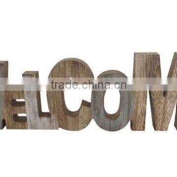 Wooden "welcome" letters Home Decoration letter Decorative on the desk wooden home decoration gifts