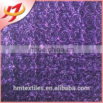 14cm Factory Direct Sale Satin Rose Embroidery Fabric photo-2