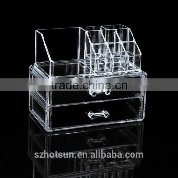 Wholesale Transparent Acrylic Makeup Organizer With Drawers / Acrylic Organizer For Cosmetics