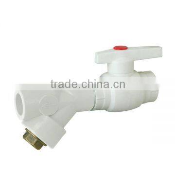 B Type PPR Plastic Ball Valve with Brass Core and Filter