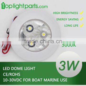 Round LED Dome Light Fixture Surface Mounted LED Light For Boat and RV 10-28VDC