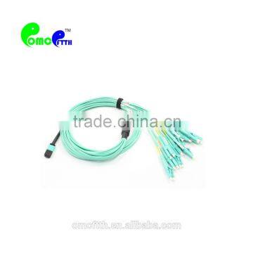 MPO to LC Aqua OM3 fiber optic patch cord