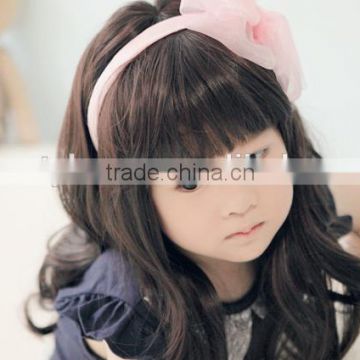 Wholesale Cheap Kids Synthetic Hair Wigs sweety little girl wavy wigs with 2 colors