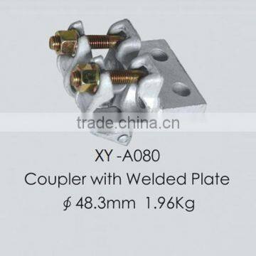 scaffolding double couplers/clamps with welded plate