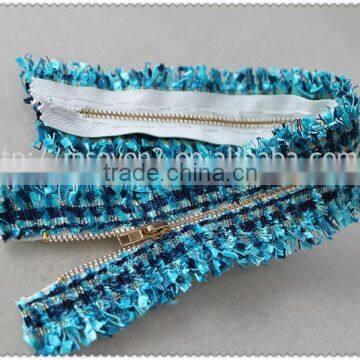 Hot Sale New Design Promotional Tweed Lace With Zipper photo-6