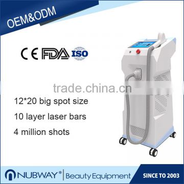 2017 New design diode laser 808nm hair removal/laser hair machine diode laser/laser epilator Nubway product