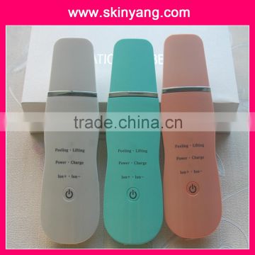 Facial machine ultrasonic skin scrubber 3 in 1 skin scrubber and , Ultrasonic Skin Rejuvenation Scrubber in home use