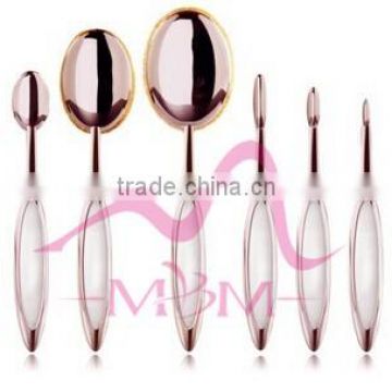 Professional 10 Pcs Quality Oval Linear Tooth Shape makeup brush set